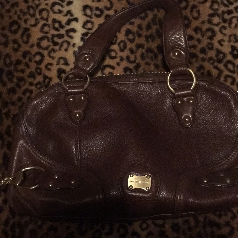 Brown leather authentic Michael Kors satchel bag